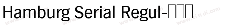 Hamburg Serial Regul字体转换